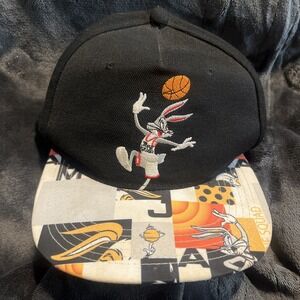 Space Jam Hat Snapback One Size  Adjustable Looney Tunes Bugs Bunny Slam Dunk